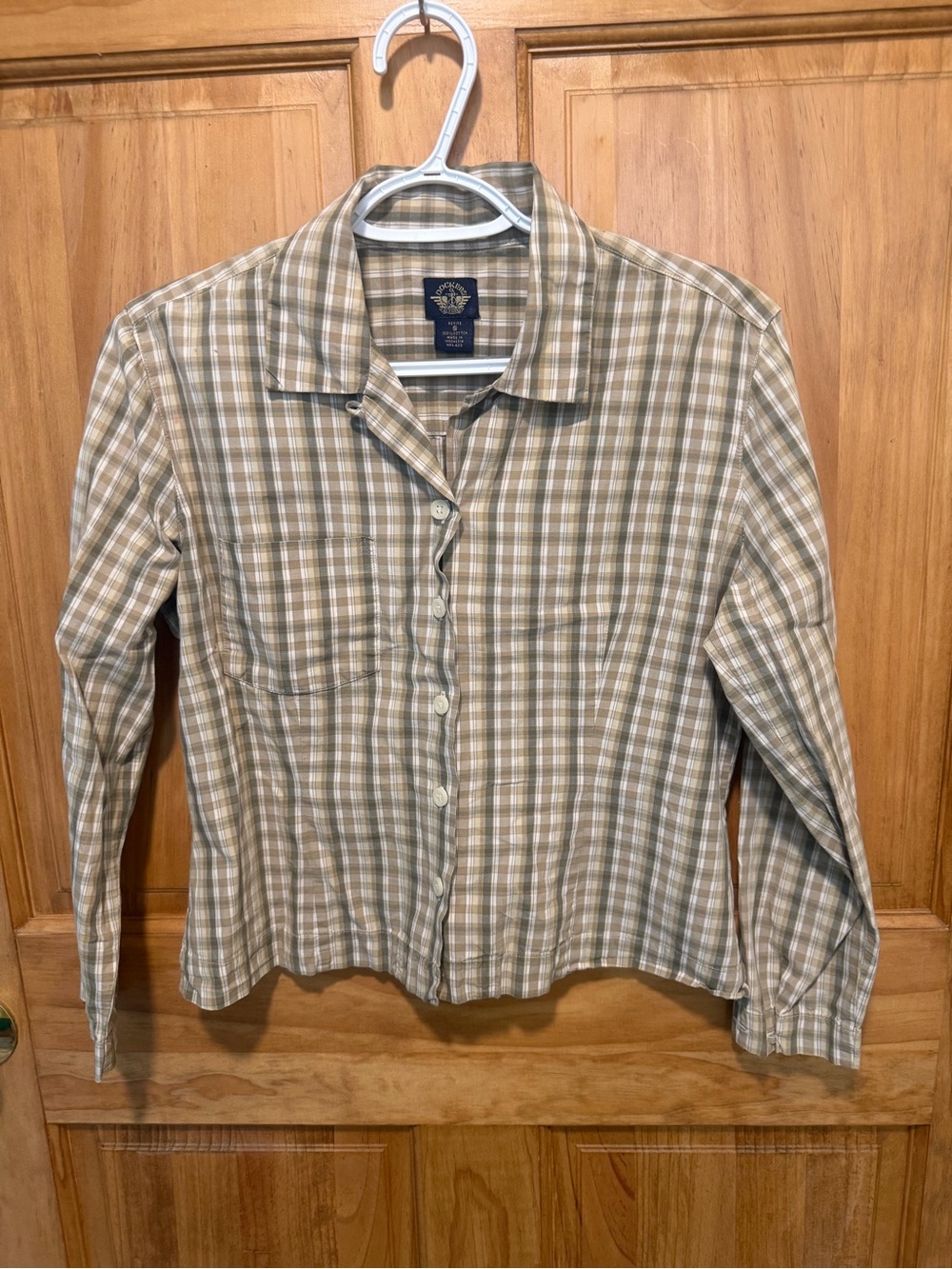 Vintage Dockers Women’s Petite S 100% Cotton Plaid Button Up Shirt